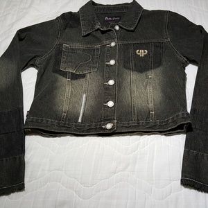 Pelle Pelle Blackwash Denim Jacket Size Small NWOT